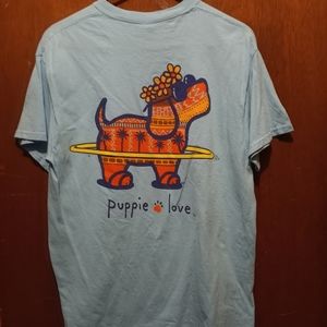 Puppie Love hula pup shirt